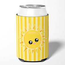 Load image into Gallery viewer, Sunshine Sun Face on Stripes Can or Bottle Hugger BB7071CC