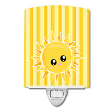 Load image into Gallery viewer, Sunshine Sun Face on Stripes Ceramic Night Light BB7071CNL
