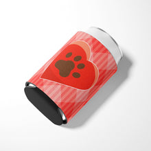 Load image into Gallery viewer, Puppy Pawprint Heart Can or Bottle Hugger BB7073CC