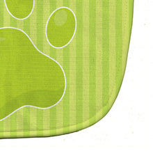 Load image into Gallery viewer, Puppy Pawprint Green Stripes Baby Bib BB7074BIB