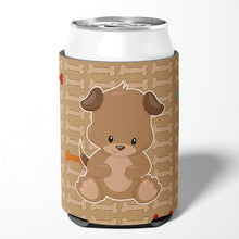 Load image into Gallery viewer, Puppy on Brown Bones Can or Bottle Hugger BB7075CC