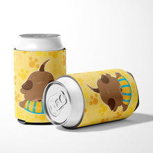 Load image into Gallery viewer, Puppy on Yellow Pawprints Can or Bottle Hugger BB7076CC