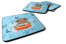 Load image into Gallery viewer, Puppy taking a bath Foam Coaster  BB7077FC