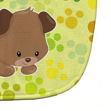 Load image into Gallery viewer, Puppy on Green Pawprints Baby Bib BB7078BIB