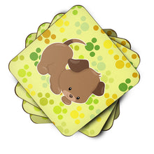 Load image into Gallery viewer, Puppy on Green Pawprints Foam Coaster  BB7078FC