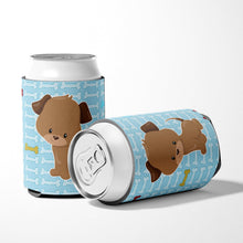 Load image into Gallery viewer, Puppy on Blue Bones Can or Bottle Hugger BB7079CC