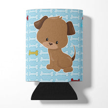 Load image into Gallery viewer, Puppy on Blue Bones Can or Bottle Hugger BB7079CC