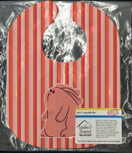 Load image into Gallery viewer, Rabbit on Pink Stripes Baby Bib BB7080BIB