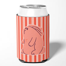 Load image into Gallery viewer, Rabbit on Pink Stripes Can or Bottle Hugger BB7080CC