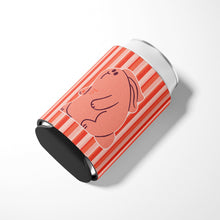 Load image into Gallery viewer, Rabbit on Pink Stripes Can or Bottle Hugger BB7080CC