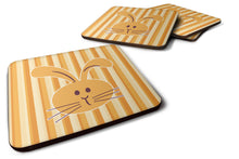 Load image into Gallery viewer, Rabbit on Stripes Foam Coaster  BB7081FC