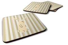 Load image into Gallery viewer, Rabbit on Stripes Foam Coaster  BB7082FC