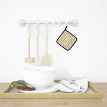 Load image into Gallery viewer, Rabbit on Stripes Pot Holders - Set of 2 - Heat-Resistant Kitchen Essentials BB7082PTHD