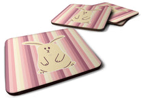 Load image into Gallery viewer, Rabbit on Stripes Foam Coaster  BB7084FC