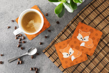 Load image into Gallery viewer, Baby Fox Polkadot Foam Coaster  BB7086FC