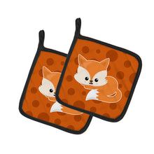 Load image into Gallery viewer, Baby Fox Polkadot Pot Holders - Set of 2 - Heat-Resistant Kitchen Essentials BB7086PTHD