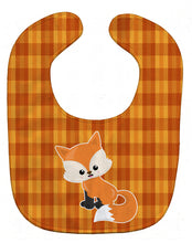 Load image into Gallery viewer, Baby Fox Gingham Baby Bib BB7087BIB