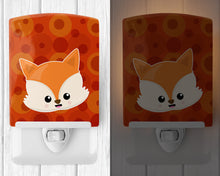 Load image into Gallery viewer, Baby Fox Face Polkadots Ceramic Night Light BB7089CNL