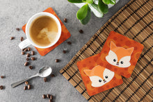 Load image into Gallery viewer, Baby Fox Face Polkadots Foam Coaster  BB7089FC