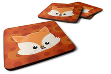 Load image into Gallery viewer, Baby Fox Face Polkadots Foam Coaster  BB7089FC
