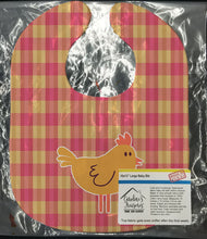 Load image into Gallery viewer, Chicken Hen on Gingham Baby Bib BB7090BIB