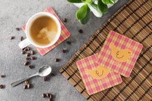 Load image into Gallery viewer, Chicken Hen on Gingham Foam Coaster  BB7090FC