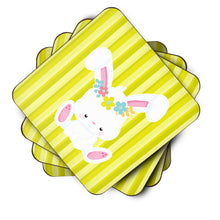 Load image into Gallery viewer, Easter White Rabbit with Flowers Foam Coaster  BB7093FC