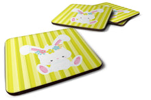 Load image into Gallery viewer, Easter White Rabbit with Flowers Foam Coaster  BB7093FC