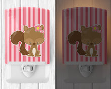Load image into Gallery viewer, Squirrel with Flowers Ceramic Night Light BB7094CNL