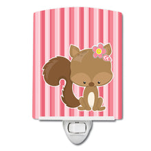 Load image into Gallery viewer, Squirrel with Flowers Ceramic Night Light BB7094CNL