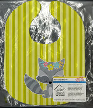 Load image into Gallery viewer, Raccoon with Flowers Baby Bib BB7095BIB