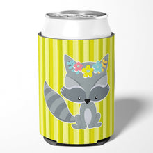 Load image into Gallery viewer, Raccoon with Flowers Can or Bottle Hugger BB7095CC