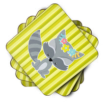 Load image into Gallery viewer, Raccoon with Flowers Foam Coaster  BB7095FC