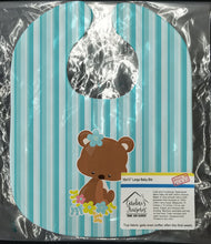 Load image into Gallery viewer, Bear with Flowers Baby Bib BB7096BIB