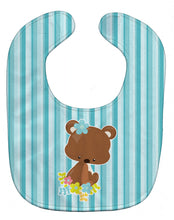 Load image into Gallery viewer, Bear with Flowers Baby Bib BB7096BIB