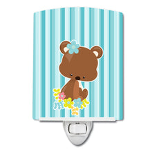 Load image into Gallery viewer, Bear with Flowers Ceramic Night Light BB7096CNL
