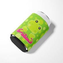 Load image into Gallery viewer, Frog on Lily Pad Green Polkadots Can or Bottle Hugger BB7098CC