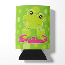 Load image into Gallery viewer, Frog on Lily Pad Green Polkadots Can or Bottle Hugger BB7098CC