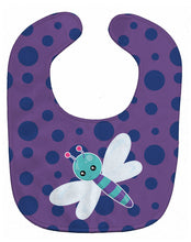 Load image into Gallery viewer, Dragonfly on Purple Polkadots Baby Bib BB7099BIB