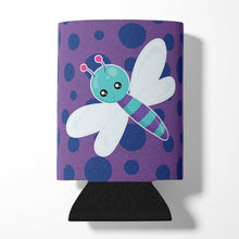 Load image into Gallery viewer, Dragonfly on Purple Polkadots Can or Bottle Hugger BB7099CC