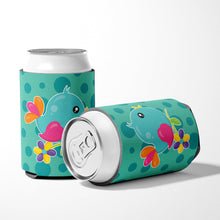 Load image into Gallery viewer, Bird on Teal Polkadots Can or Bottle Hugger BB7100CC