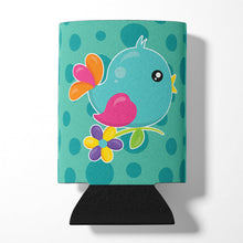 Load image into Gallery viewer, Bird on Teal Polkadots Can or Bottle Hugger BB7100CC