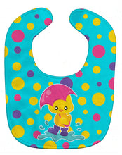 Load image into Gallery viewer, Duck in the Rain on Polkadots Baby Bib BB7101BIB
