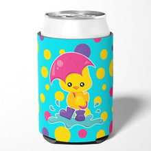 Load image into Gallery viewer, Duck in the Rain on Polkadots Can or Bottle Hugger BB7101CC