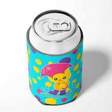 Load image into Gallery viewer, Duck in the Rain on Polkadots Can or Bottle Hugger BB7101CC