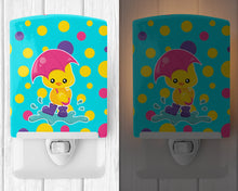 Load image into Gallery viewer, Duck in the Rain on Polkadots Ceramic Night Light BB7101CNL