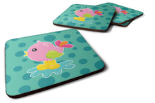 Load image into Gallery viewer, Bird in Rainboots and Puddle Foam Coaster  BB7103FC