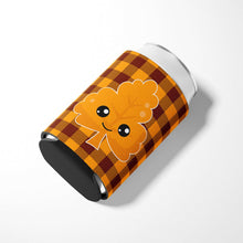 Load image into Gallery viewer, Fall Leaf on Gingham Can or Bottle Hugger BB7109CC