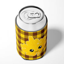 Load image into Gallery viewer, Fall Leaf on Gingham Can or Bottle Hugger BB7110CC