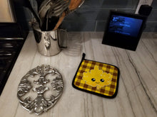 Load image into Gallery viewer, Fall Leaf on Gingham Pot Holders - Set of 2 - Heat-Resistant Kitchen Essentials BB7110PTHD